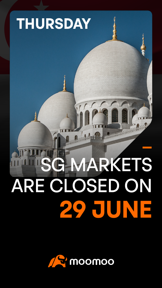 [SG 市場關閉通知] 股市將於星期四六月二十九日關閉