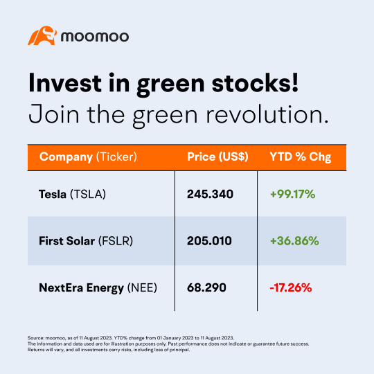 投资绿色股票！