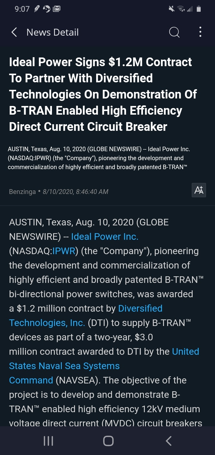 $Ideal Power (IPWR.US)$ Get in now, don't miss out.