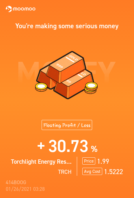 $Torchlight Energy Resources (TRCH.US)$ 我应该继续坚持吗 🤔