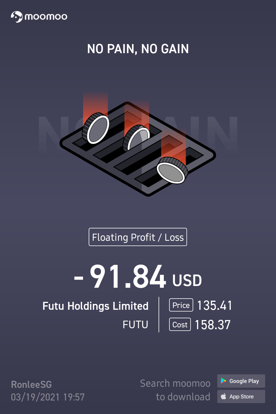 $Futu Holdings Ltd (FUTU.US)$ no mood..