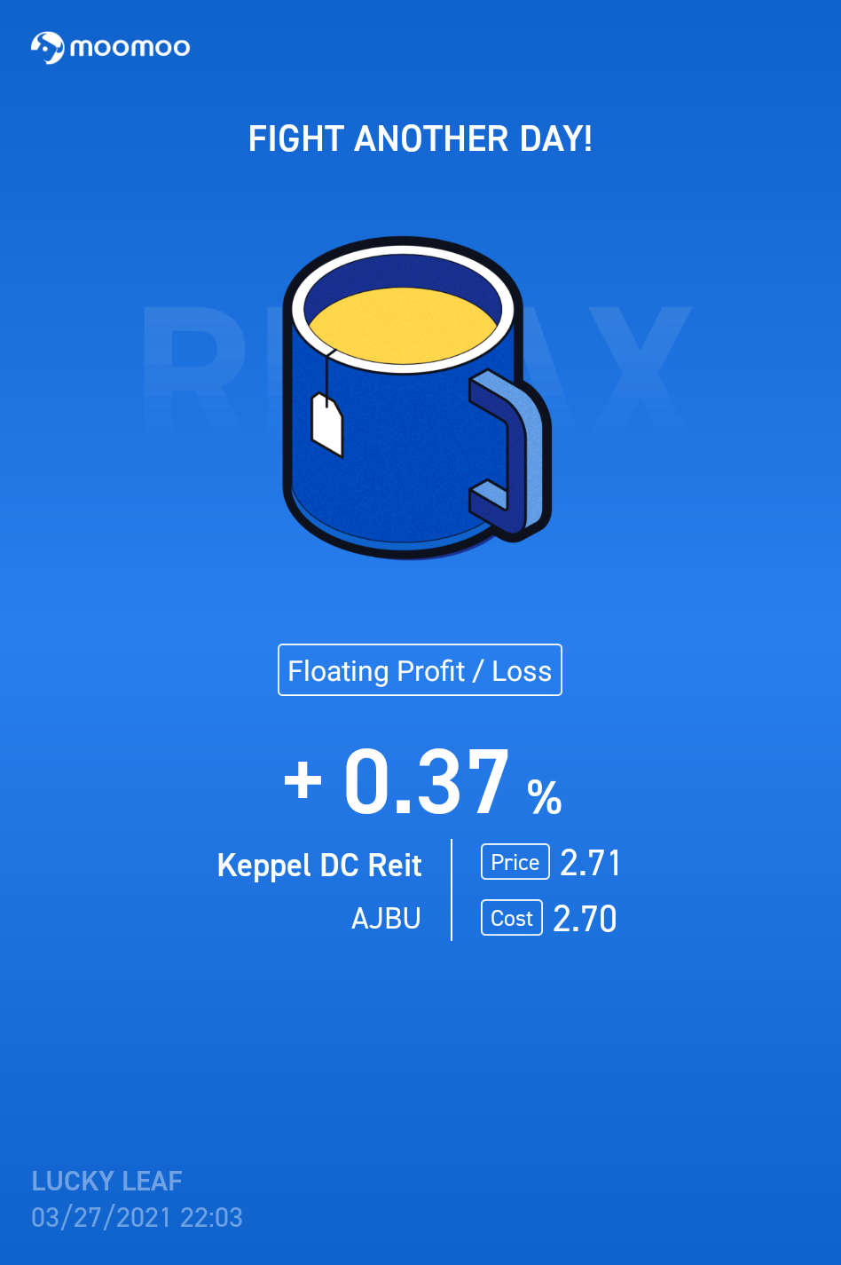 $Keppel DC Reit (AJBU.SG)$月曜日に影響はありますか？