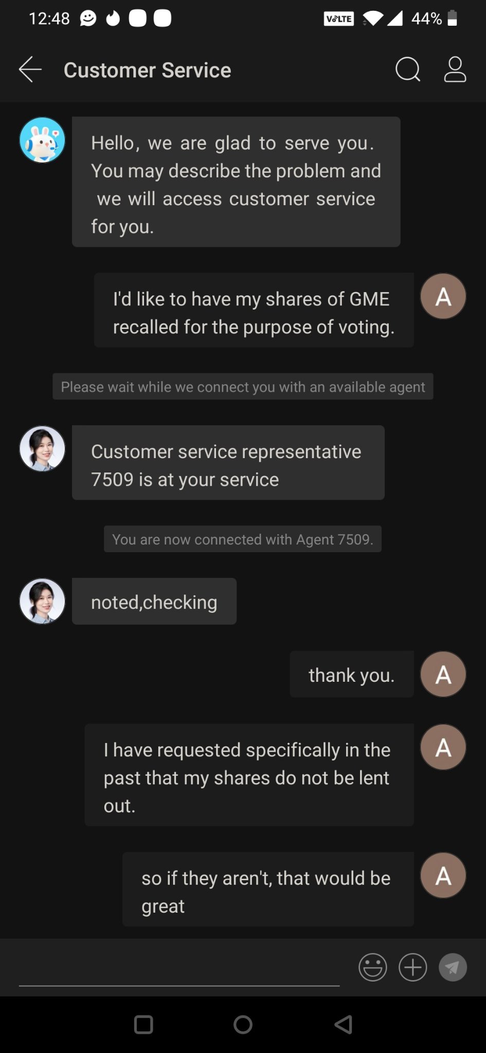 $GameStop (GME.US)$ don't hesitate to make sure your shares are not on loan. I did. and for the first time moomoo hasn't disappointed me.