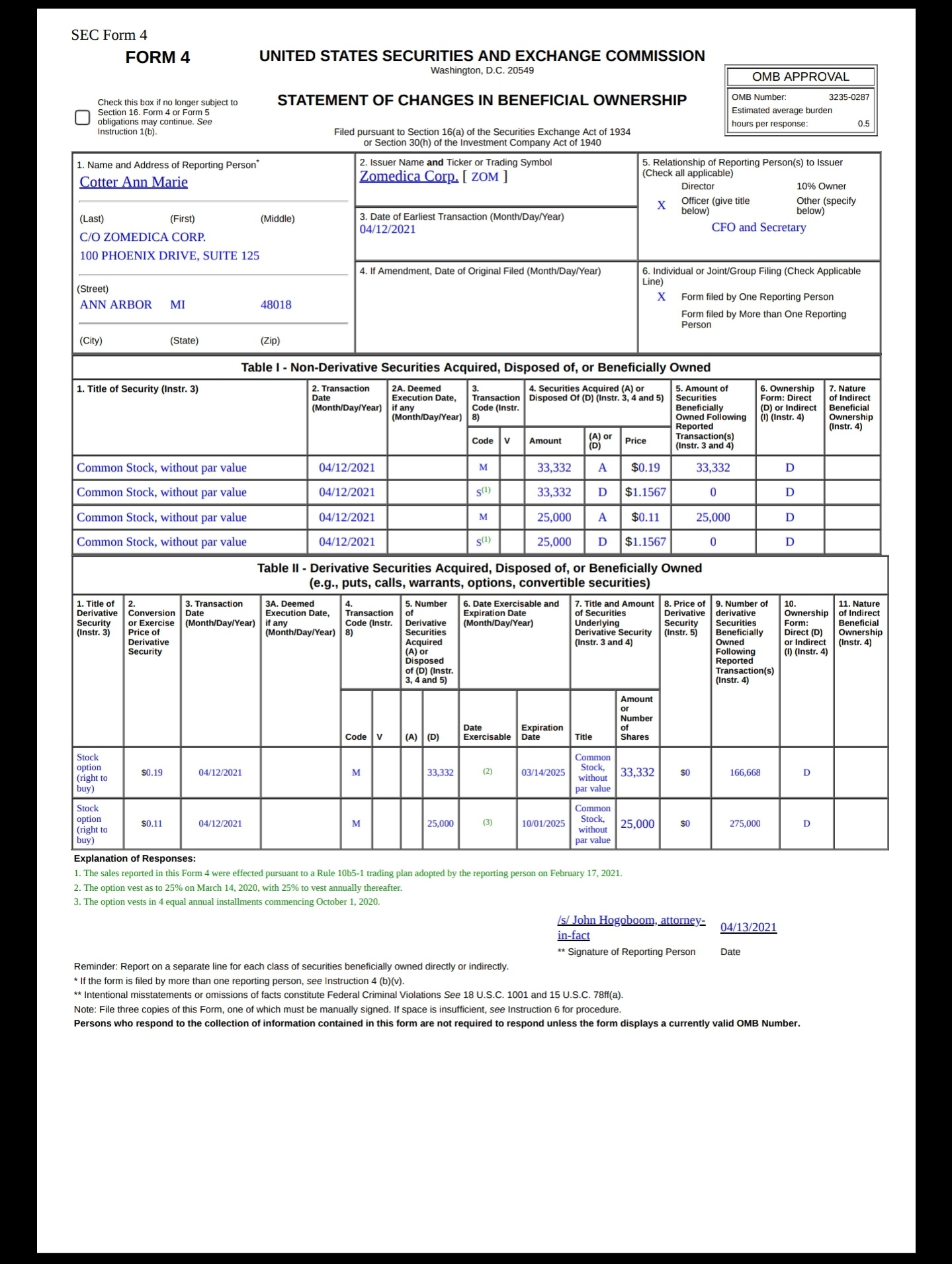 New form distributed this morning