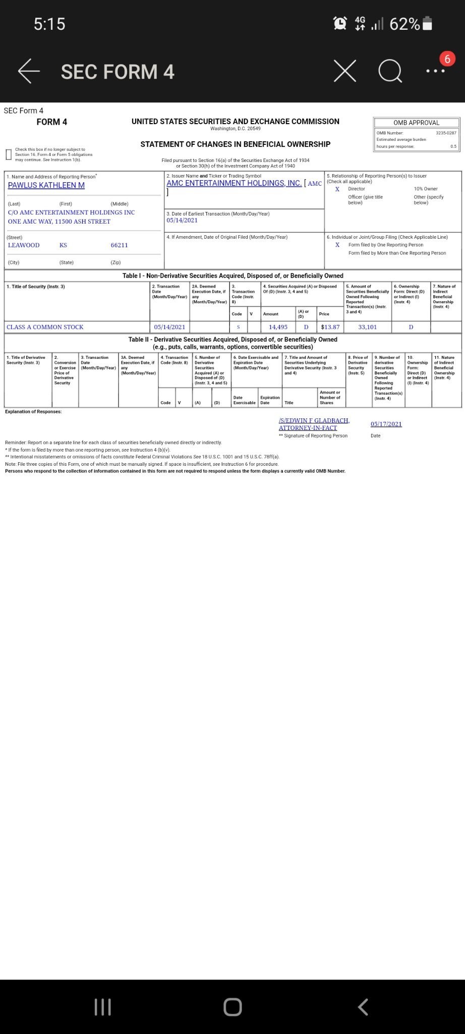 $AMC院線 (AMC.US)$ 你不要擔心行政人員賣哈哈... 他們想要一年的窗戶關閉