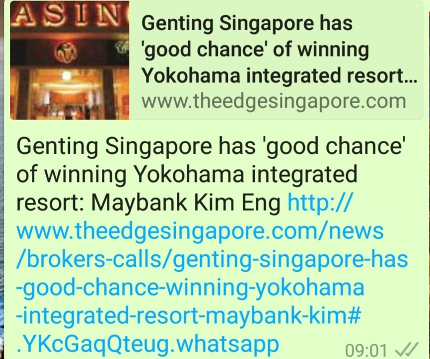 $Genting Sing (G13.SG)$ good time for collection this moment.