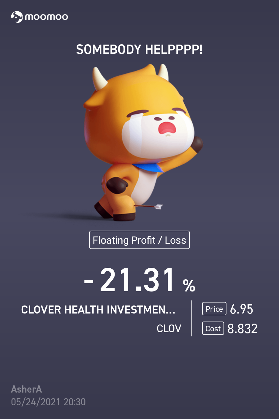 $Clover Health (CLOV.US)$ 這還有希望嗎？我只想賣掉它。 [嘔]