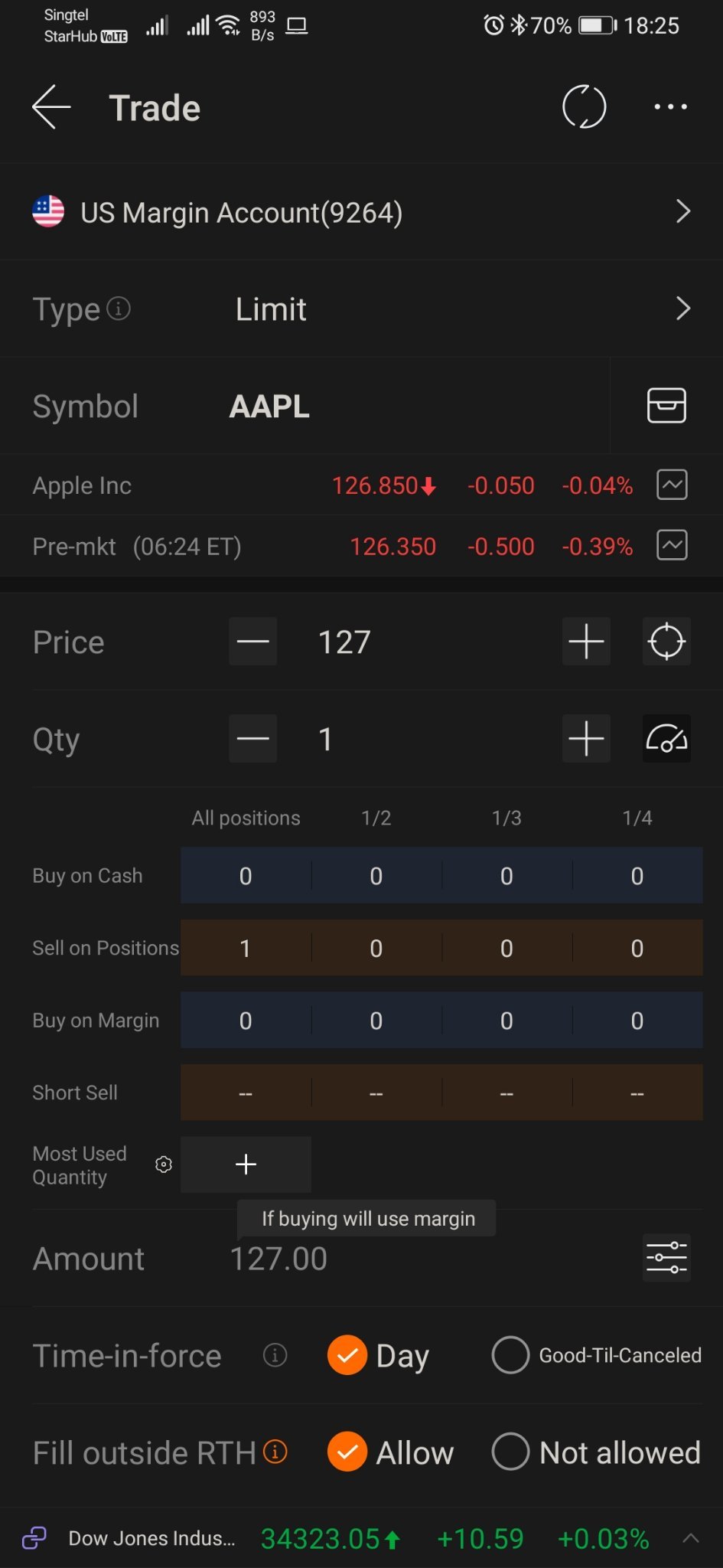 $蘋果 (AAPL.US)$ 第一次使用moomoo應用程式。我怎麼知道我在買還是賣？