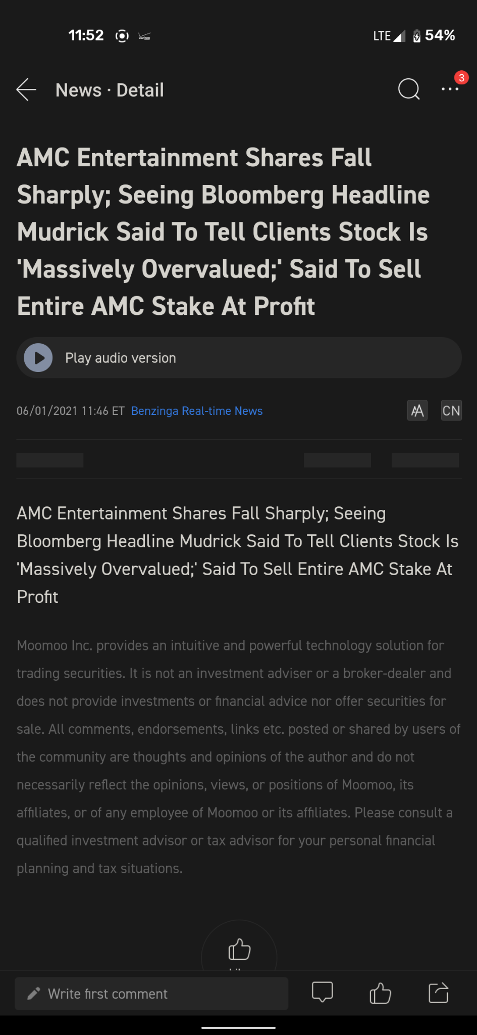 $AMC Entertainment (AMC.US)$