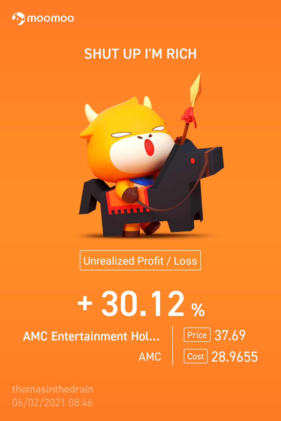 $AMC Entertainment (AMC.US)$ not bad not bad