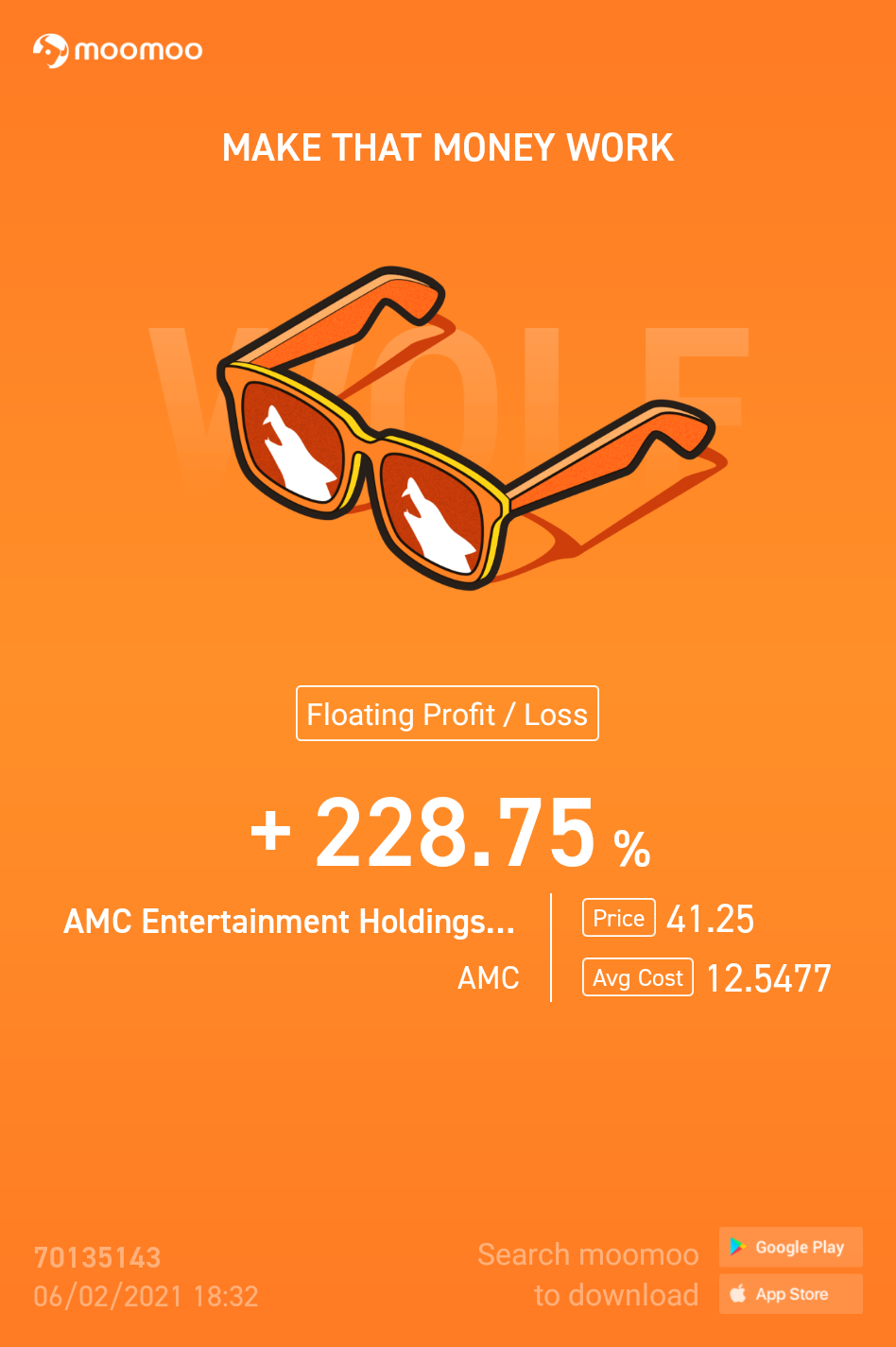 $AMC院线 (AMC.US)$ :-) 我等了一会儿，哈哈