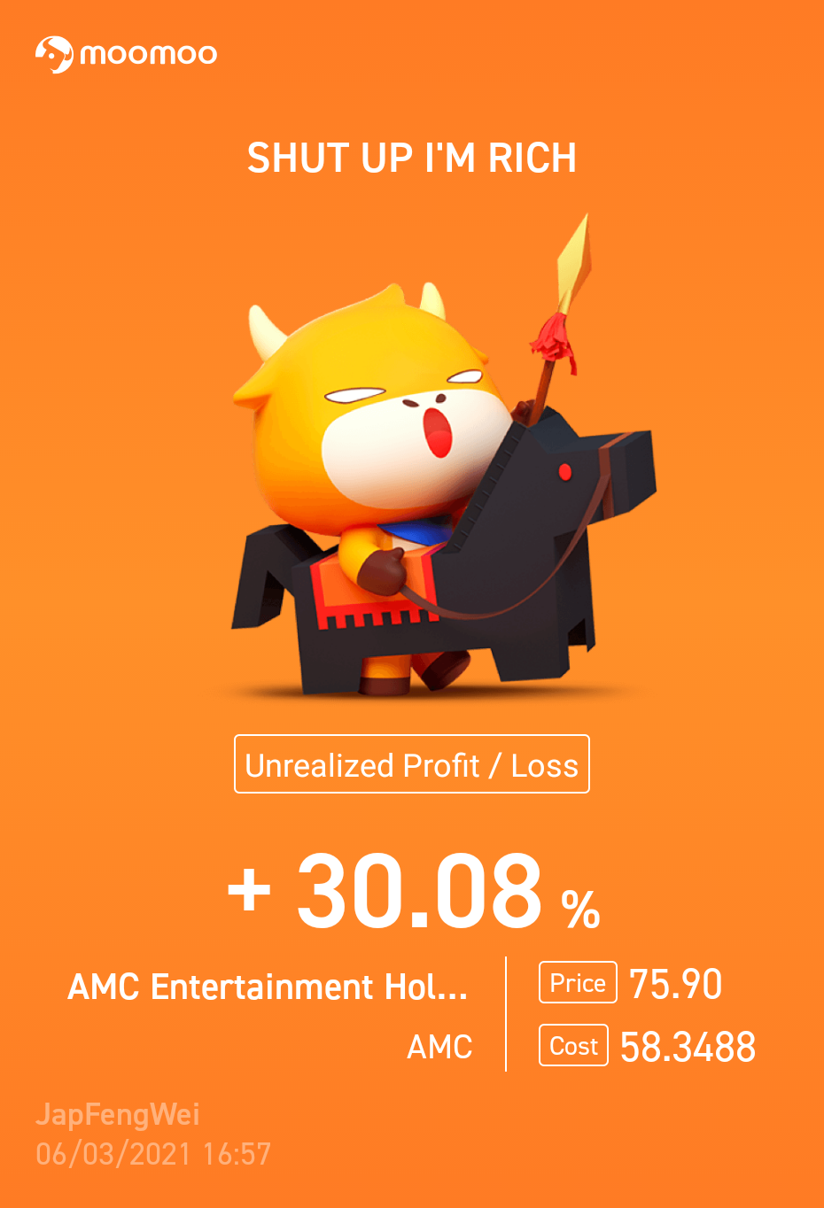 $AMC院線 (AMC.US)$ 再次購買了..好像...!!!很快就會到達火星