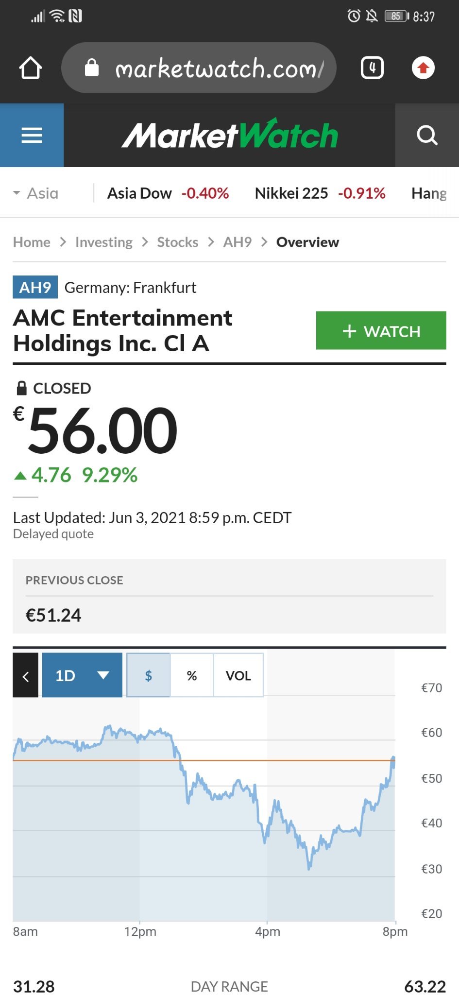 $AMC Entertainment (AMC.US)$ anyone can tell me is this real?checked just now