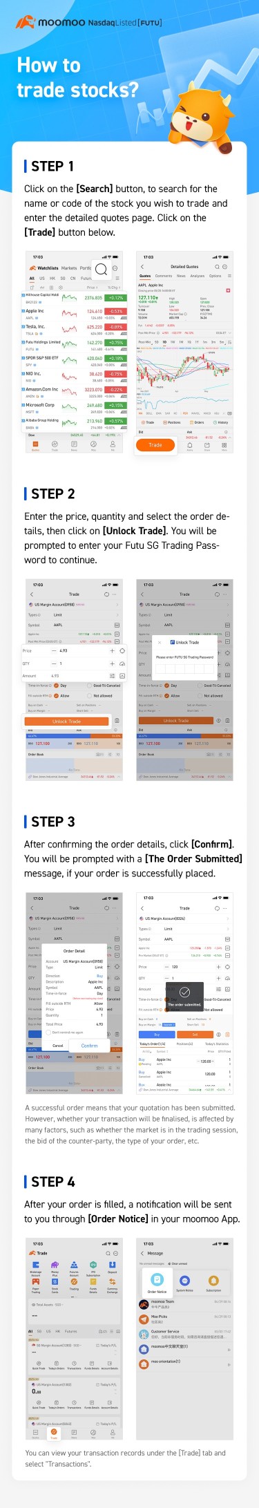 Singapore User Guide: How to trade stocks on moomoo?