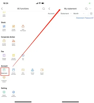 Singapore User Guide: How to view the transaction statement？