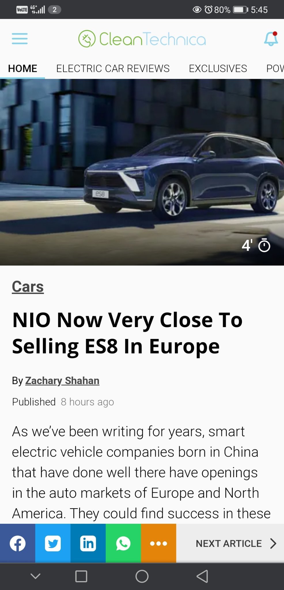 $NIO Inc (NIO.US)$  https://cleantechnica.com/2021/06/19/nio-now-very-close-to-selling-es8-in-europe/