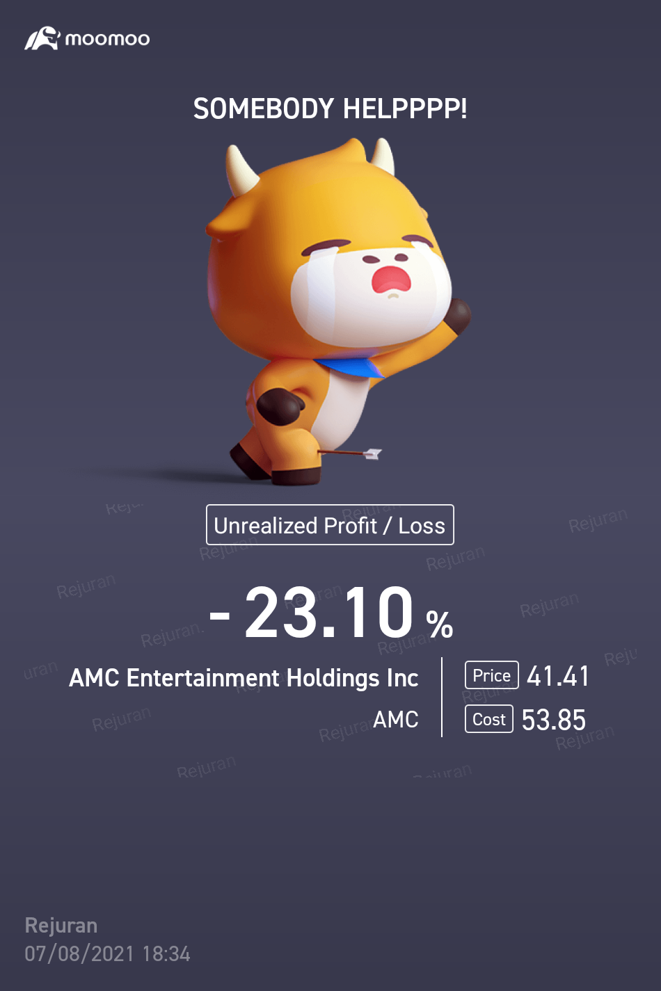 $AMCエンターテインメント クラスA (AMC.US)$奇跡を望む