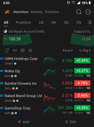 Bought two shares to try out MooMoo ànd they keep deleting AMC off of my watchlist 😠