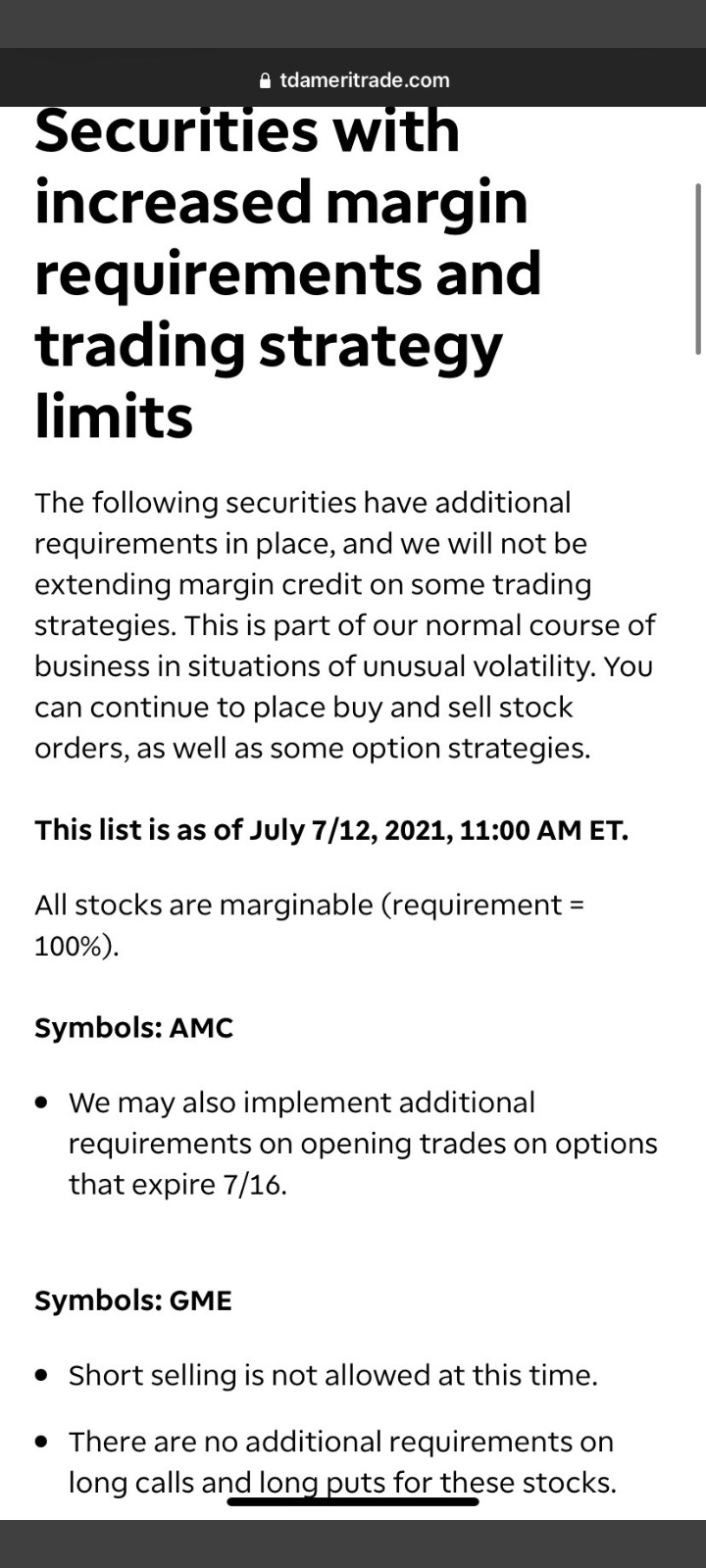 No more short selling on GME... will the Domino's start falling..