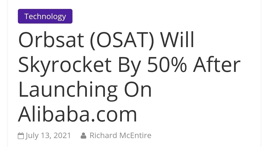 $Orbsat Corp (OSAT.US)$