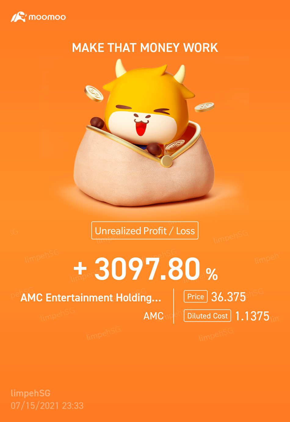 $AMC Entertainment (AMC.US)$ to the moon!