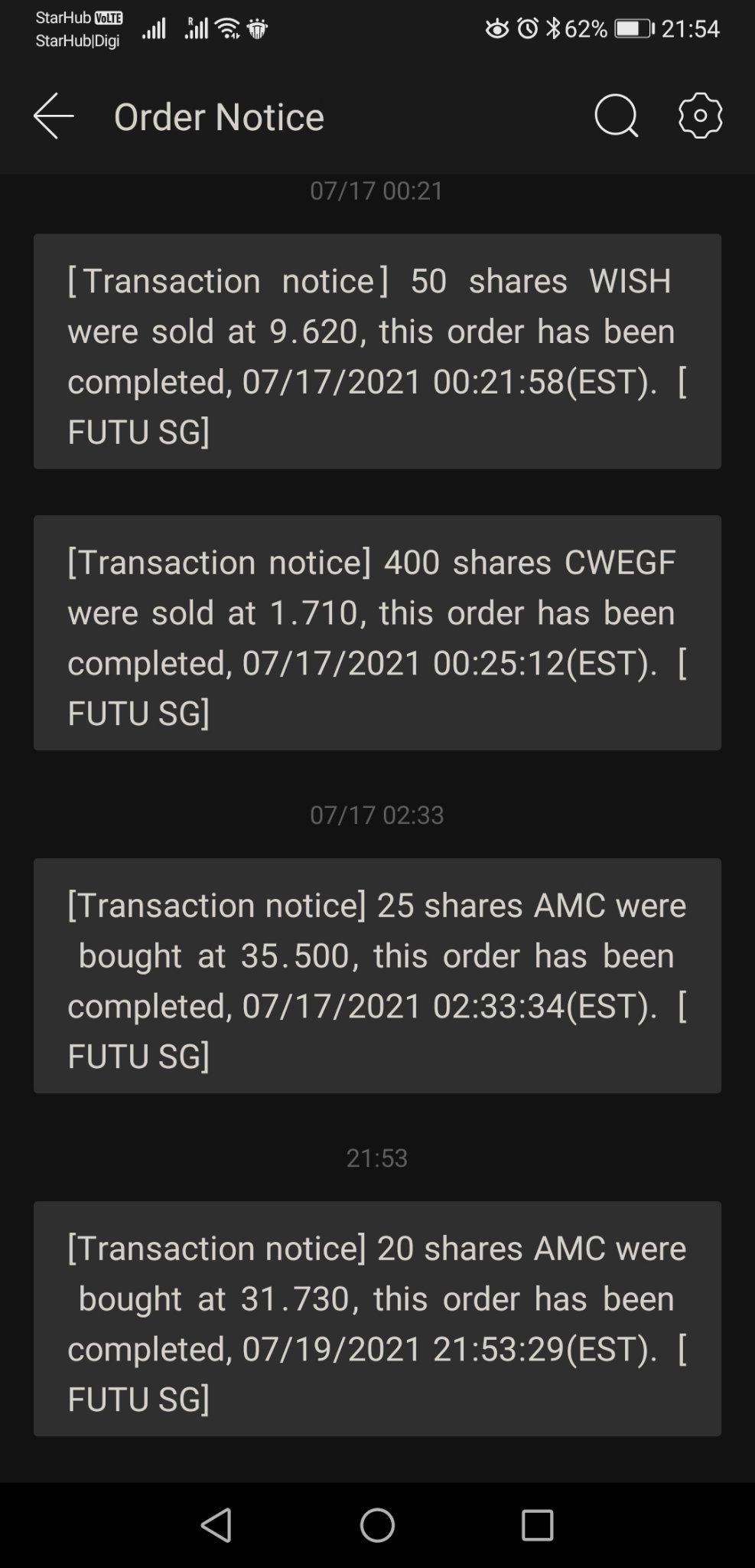 $AMC院线 (AMC.US)$上周卖掉我其他的股票，以买入AMC股票的低点。