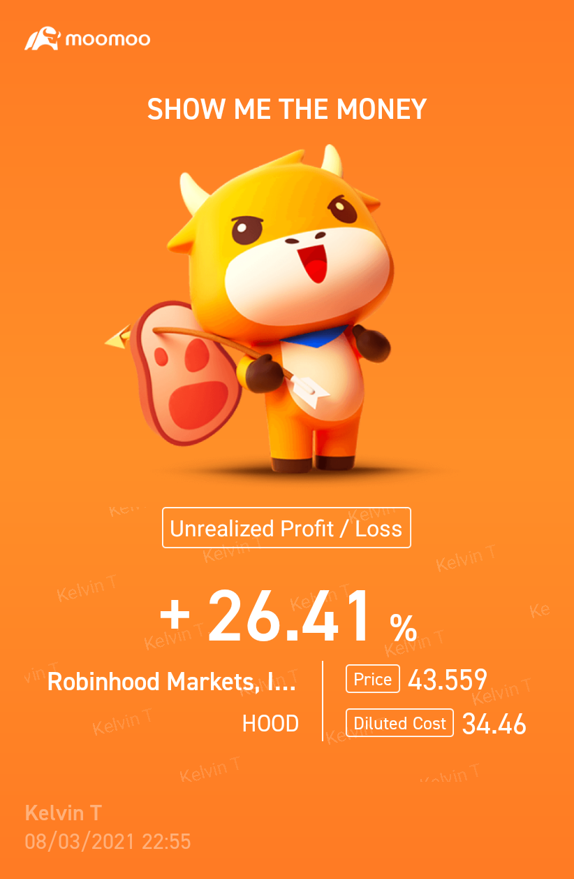 $Robinhood (HOOD.US)$ up up hooray!!