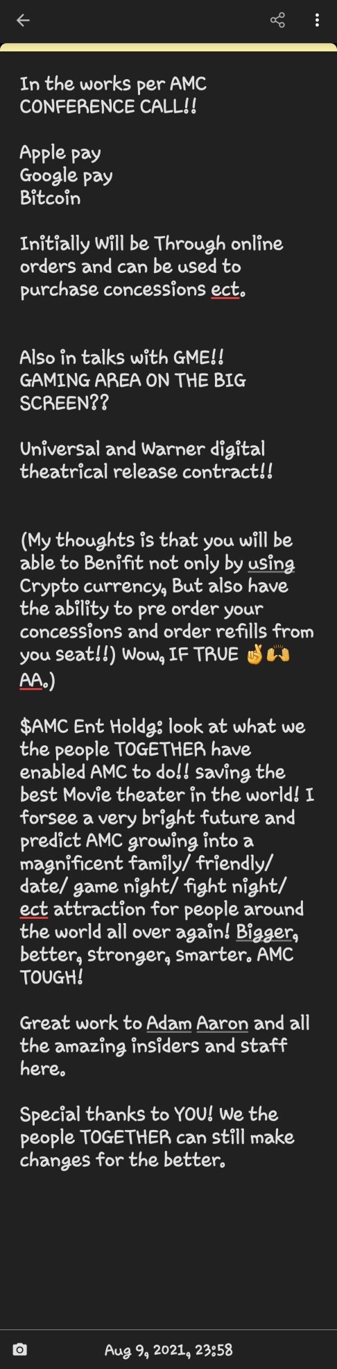 $AMC 收益通話不能更好