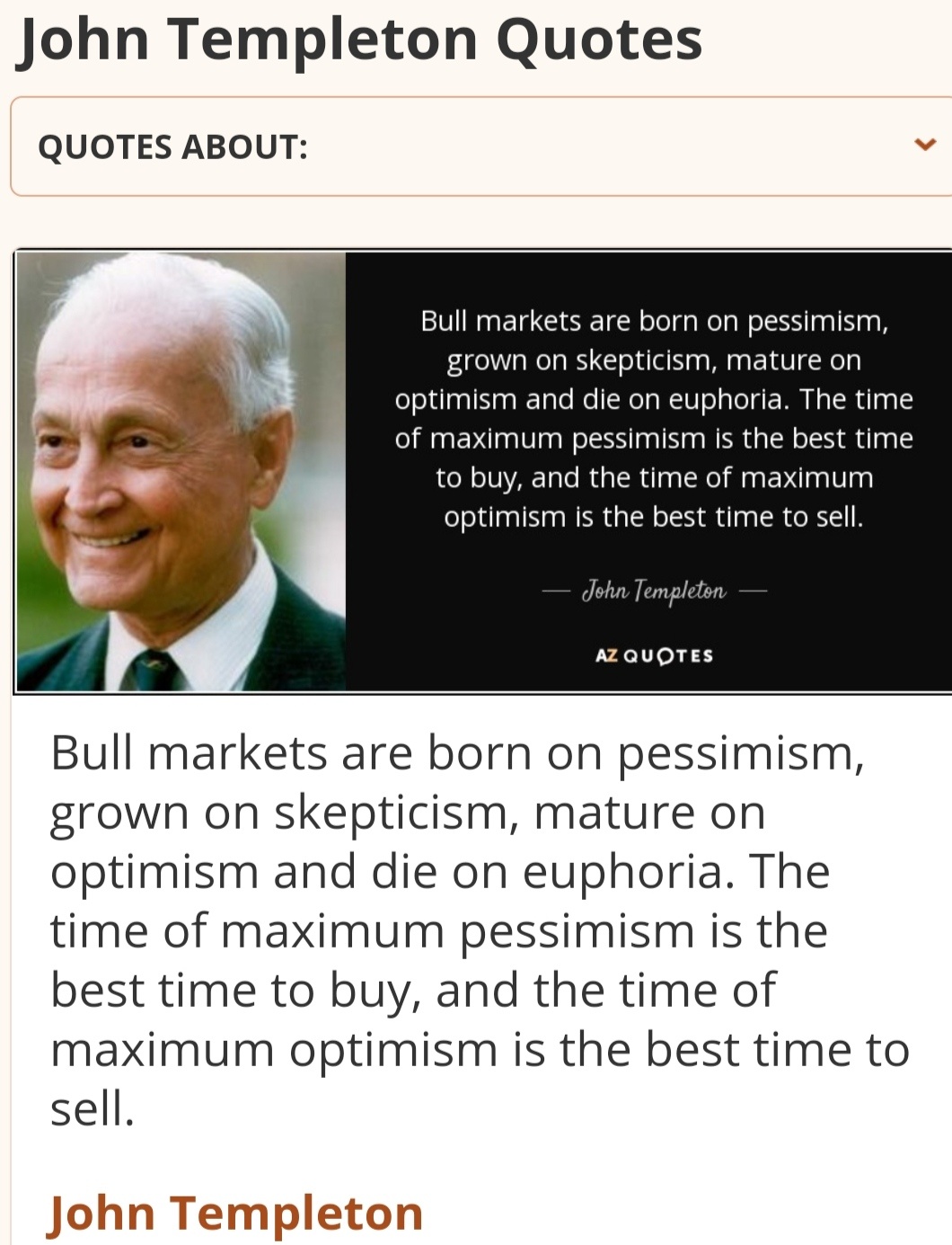 Quote from Sir John Templeton