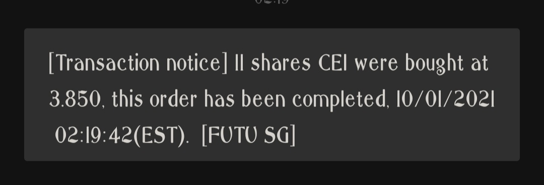 $Camber Energy (CEI.US)$ 買入另外11股以支持。平均買入價提升至3.2322