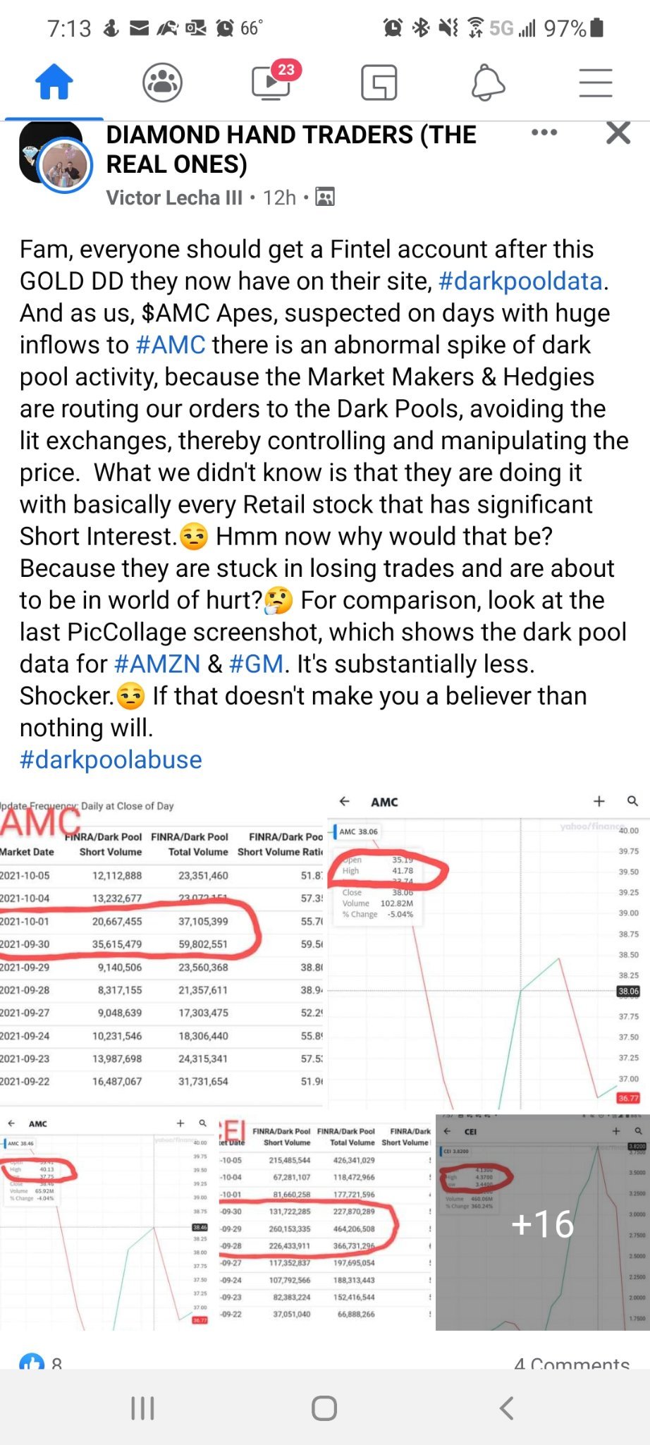 $AMC Entertainment (AMC.US)$ truth and facts, whenever any buys from RH or Webull and several others the lend, they drop directly into the darkpool and we never...