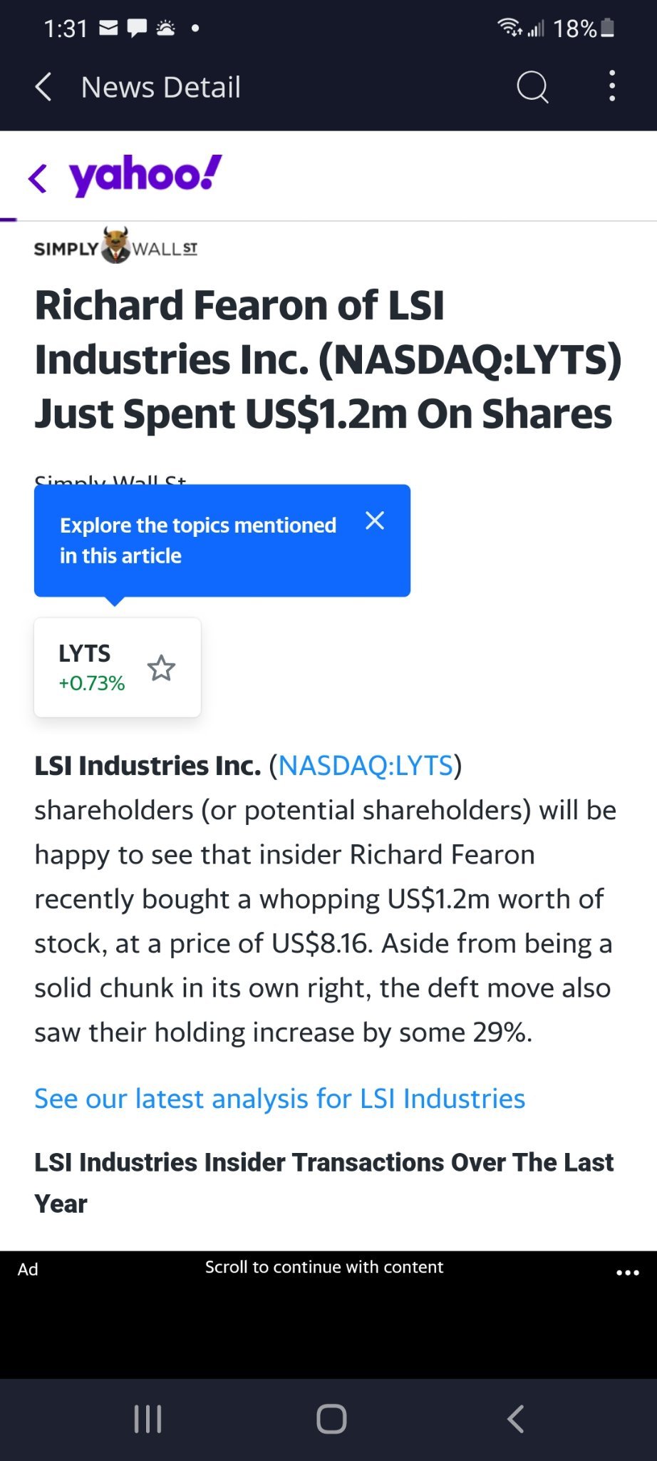 $LSI設備 (LYTS.US)$