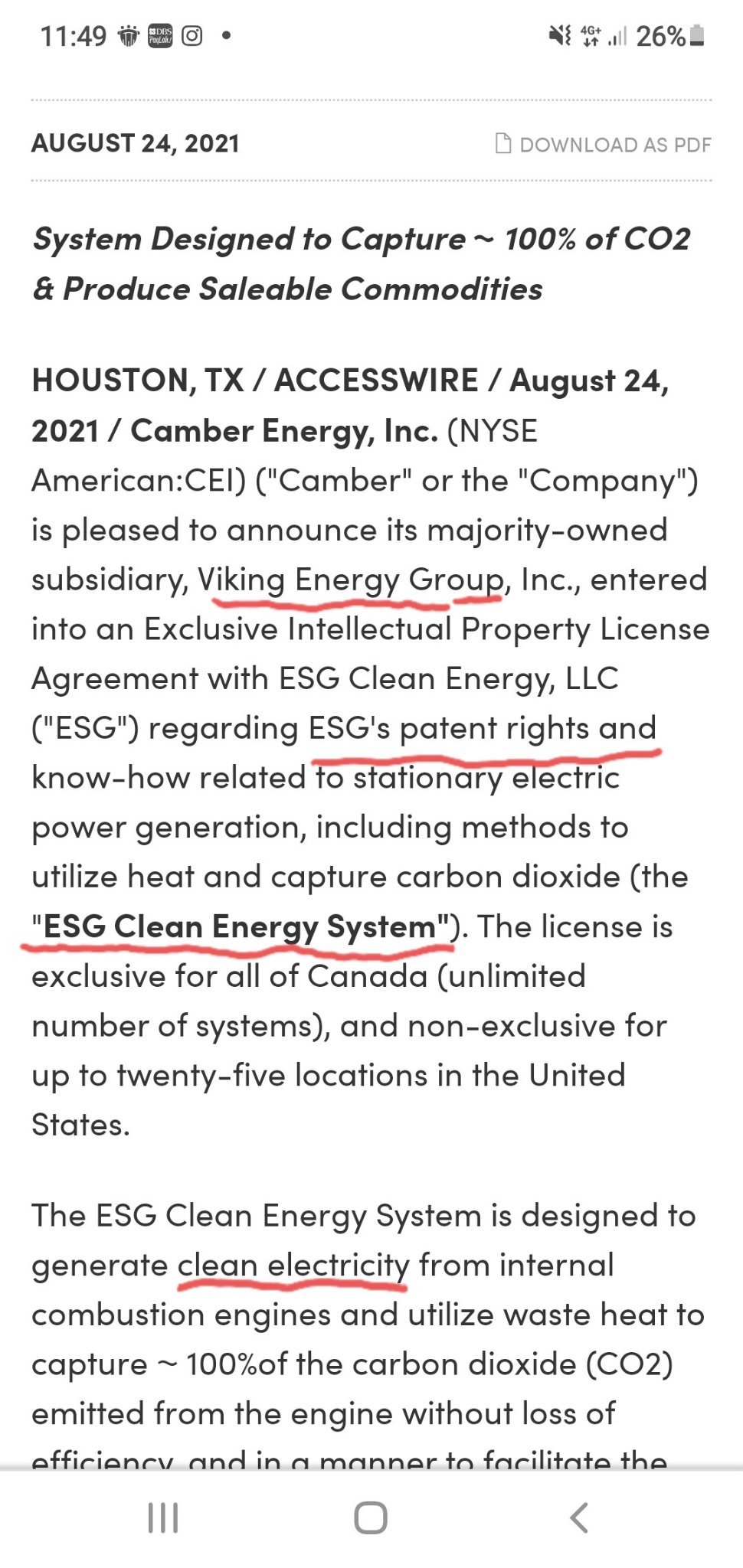 IP License Agreement with ESG Clean Energy