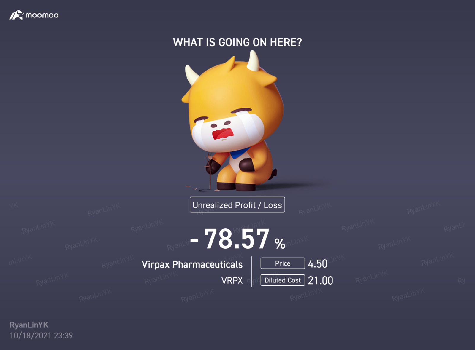 $Virpax制药 (VRPX.US)$ 请飞往月球😭