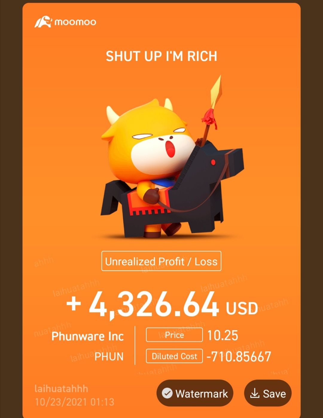 $Phunware (PHUN.US)$ 喷啊哈哈哈 😆