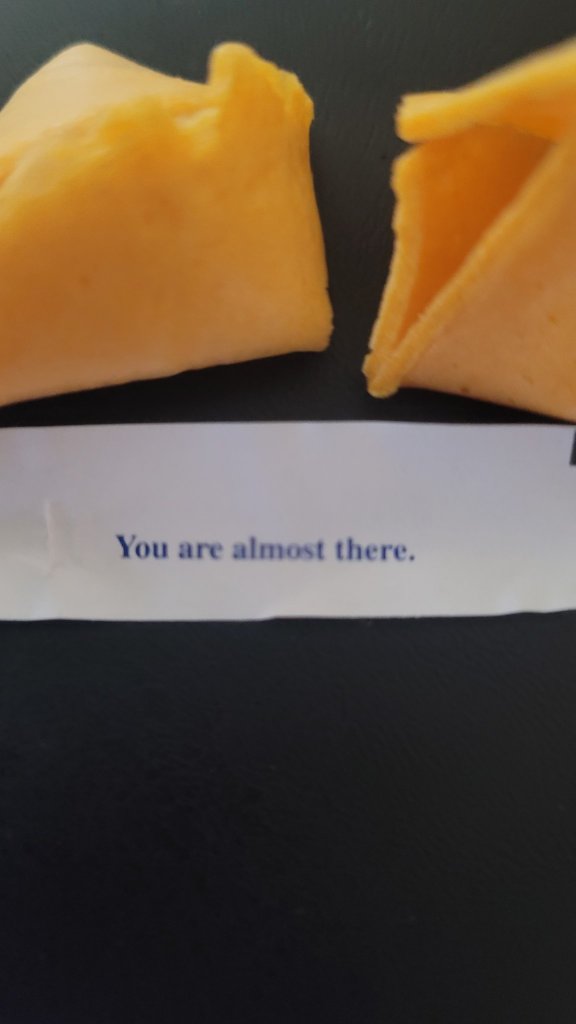 chinese fortune cookie at lunch