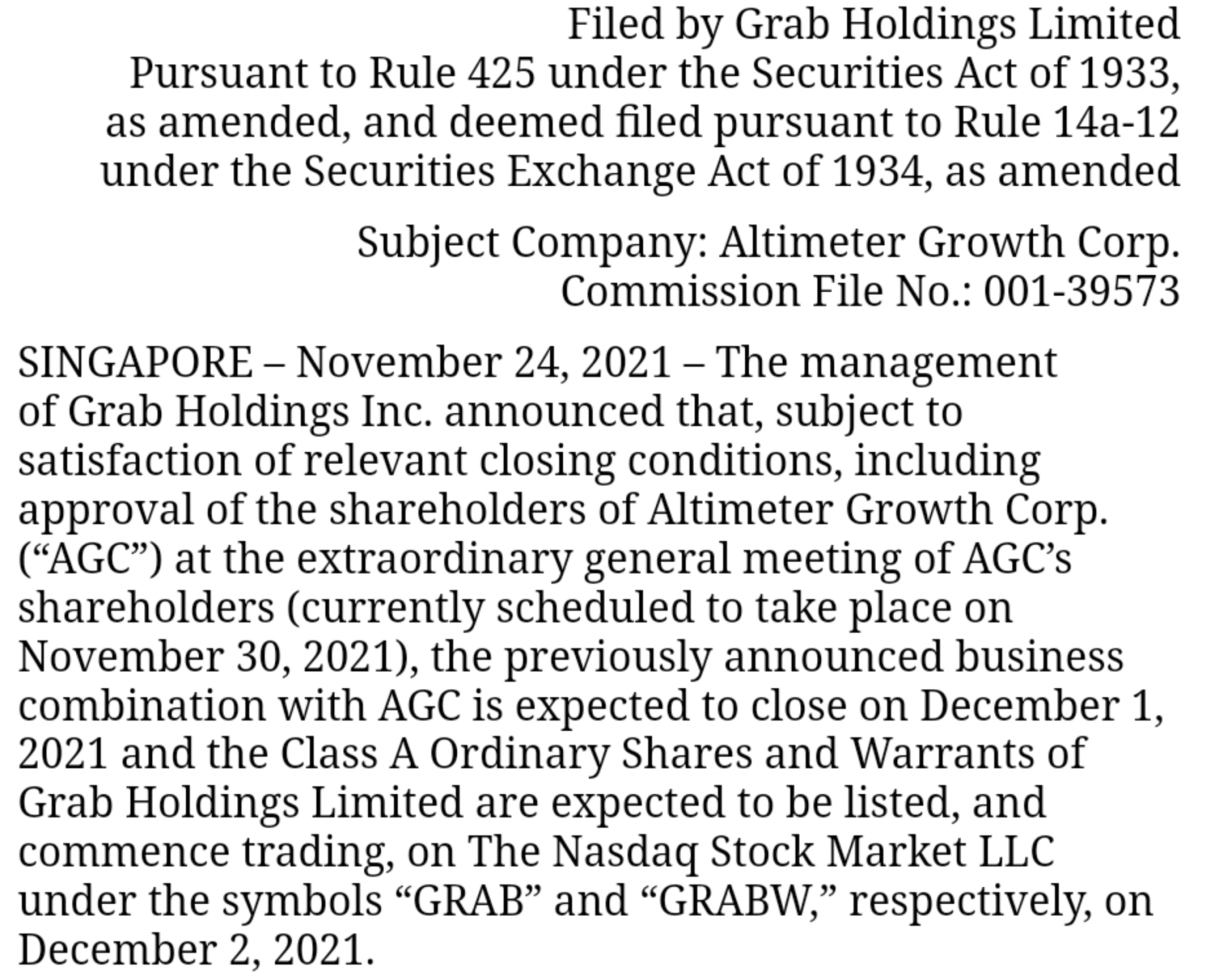 $Altimeter Growth Corp (AGC.US)$Grab = Uber + doordash+ 蚂蚁金服！登上月球！！开空榨菜！！