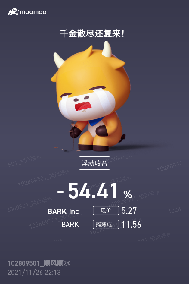 $BARK Inc (BARK.US)$ 這貨還能起來嗎？