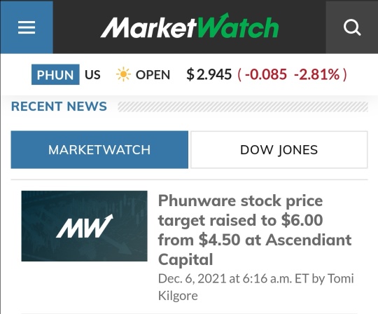 PHUN Latest Analyst Ratings