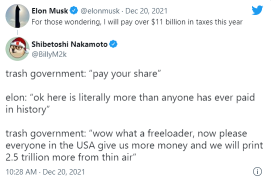 イーロン・マスクは、今年いくら税金を支払うかを明らかにした