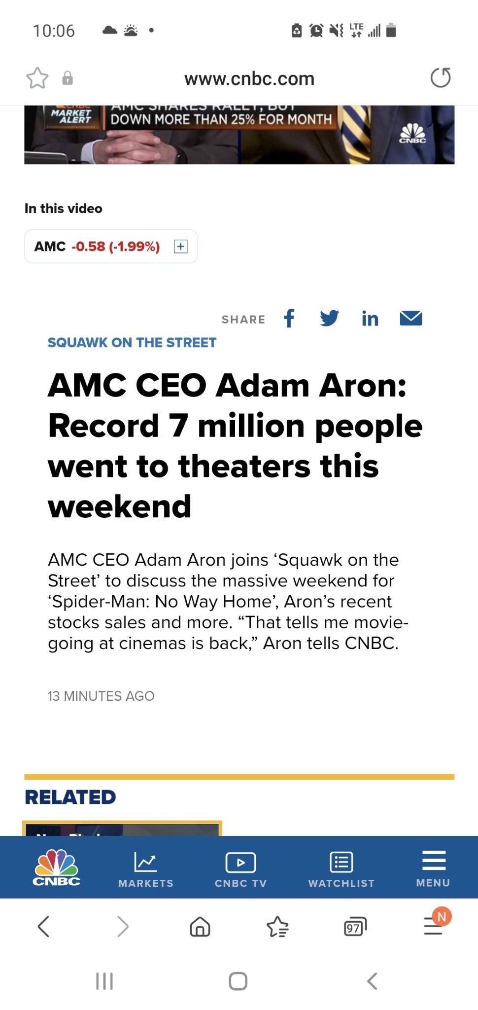 $AMCエンターテインメント クラスA (AMC.US)$