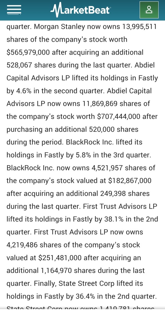 FASTLY has a price target of $41 (updated 5-Jan-2022)