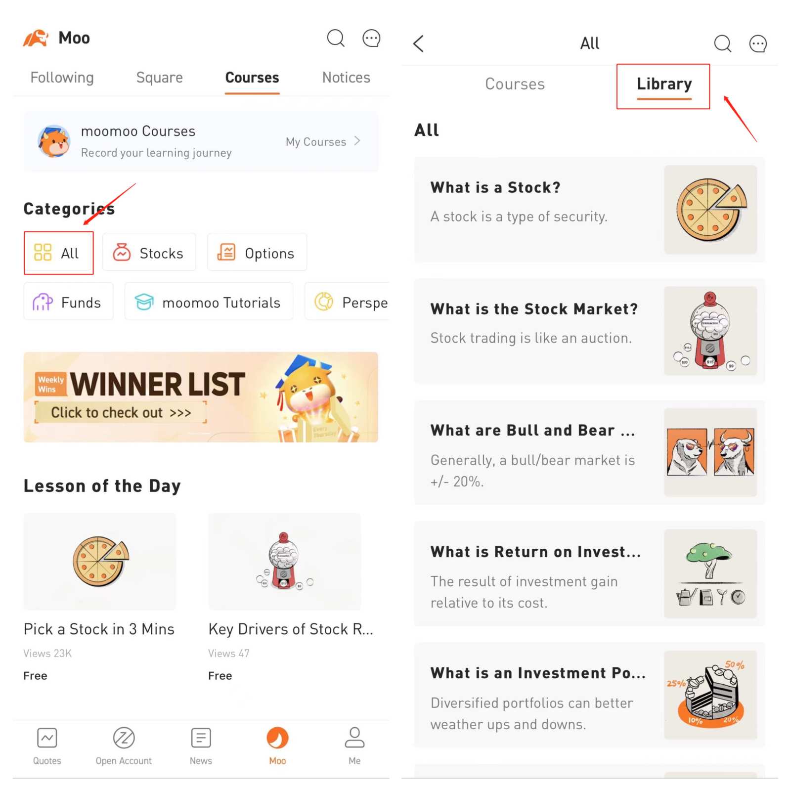 Courses Map: Learn about Courses and start your wealth journey!