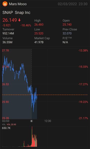 Snap down by 18% on 3 Feb 2022(Lunar New Year Day 3)