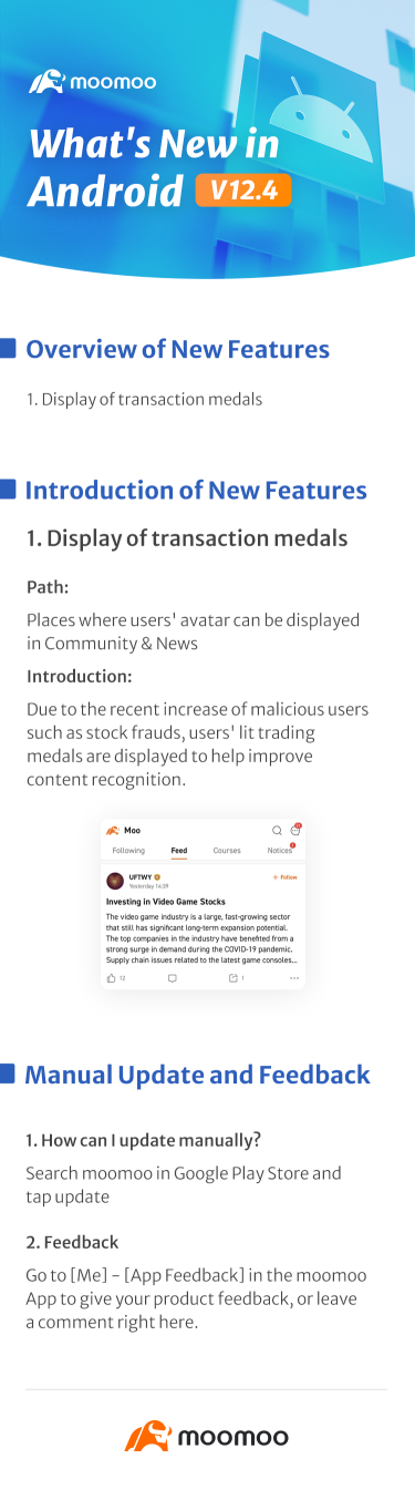 What's New: Display of Transaction Medals Optimized in Android v12.4