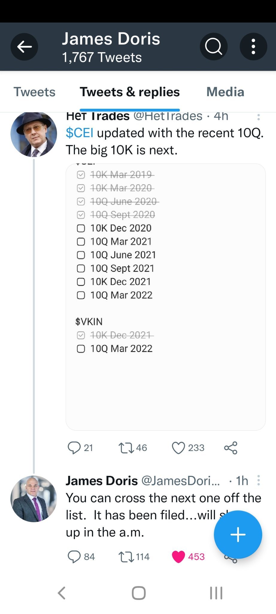 $Camber Energy (CEI.US)$ 朵丽逐一进行。相信他。