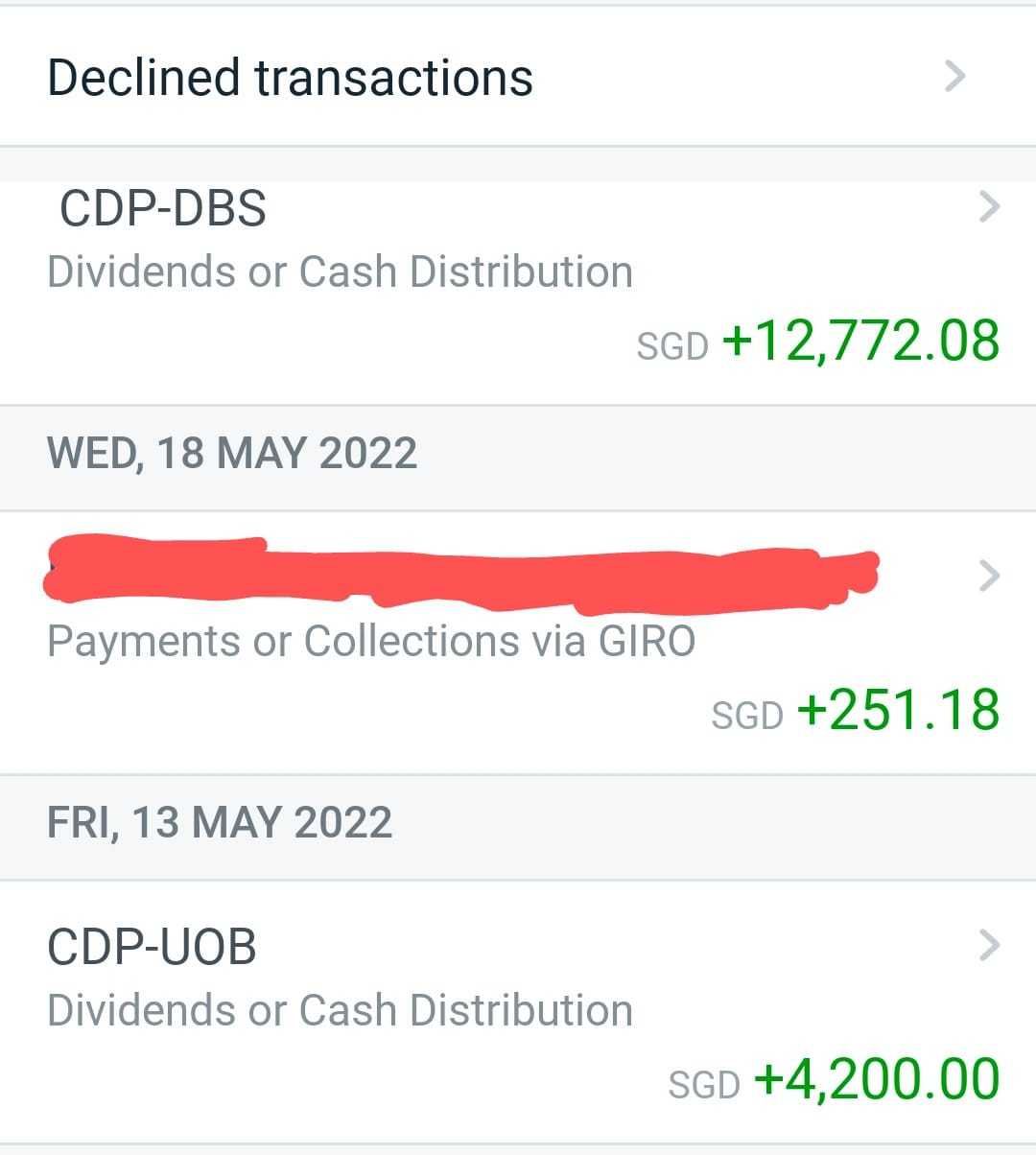 I like to receive dividends/didn't sell.