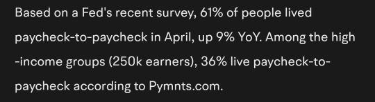 61％の人がペイチェック・トゥ・ペイチェックを利用しています-私の見解は？