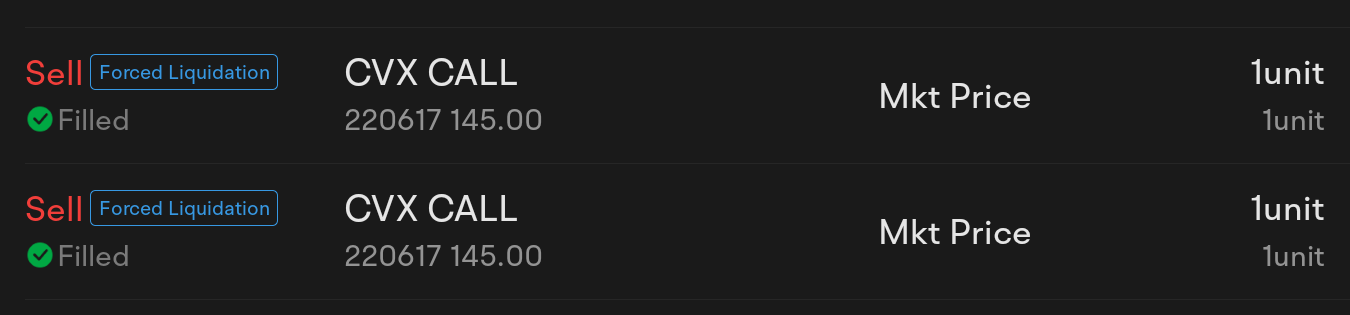 $Chevron (CVX.US)$ @1@iamiamfutu is again cheating by squaring off my call options at market price just before the price jumps by saying margin call whereas I n...