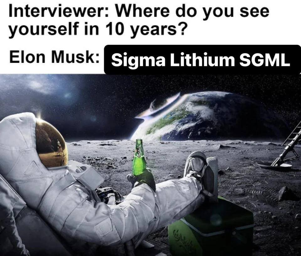 Except that TSLA has just announced they won’t be buying Sigma Lithium. What am I not getting? I own this stock also because I think lithium is a good investmen...